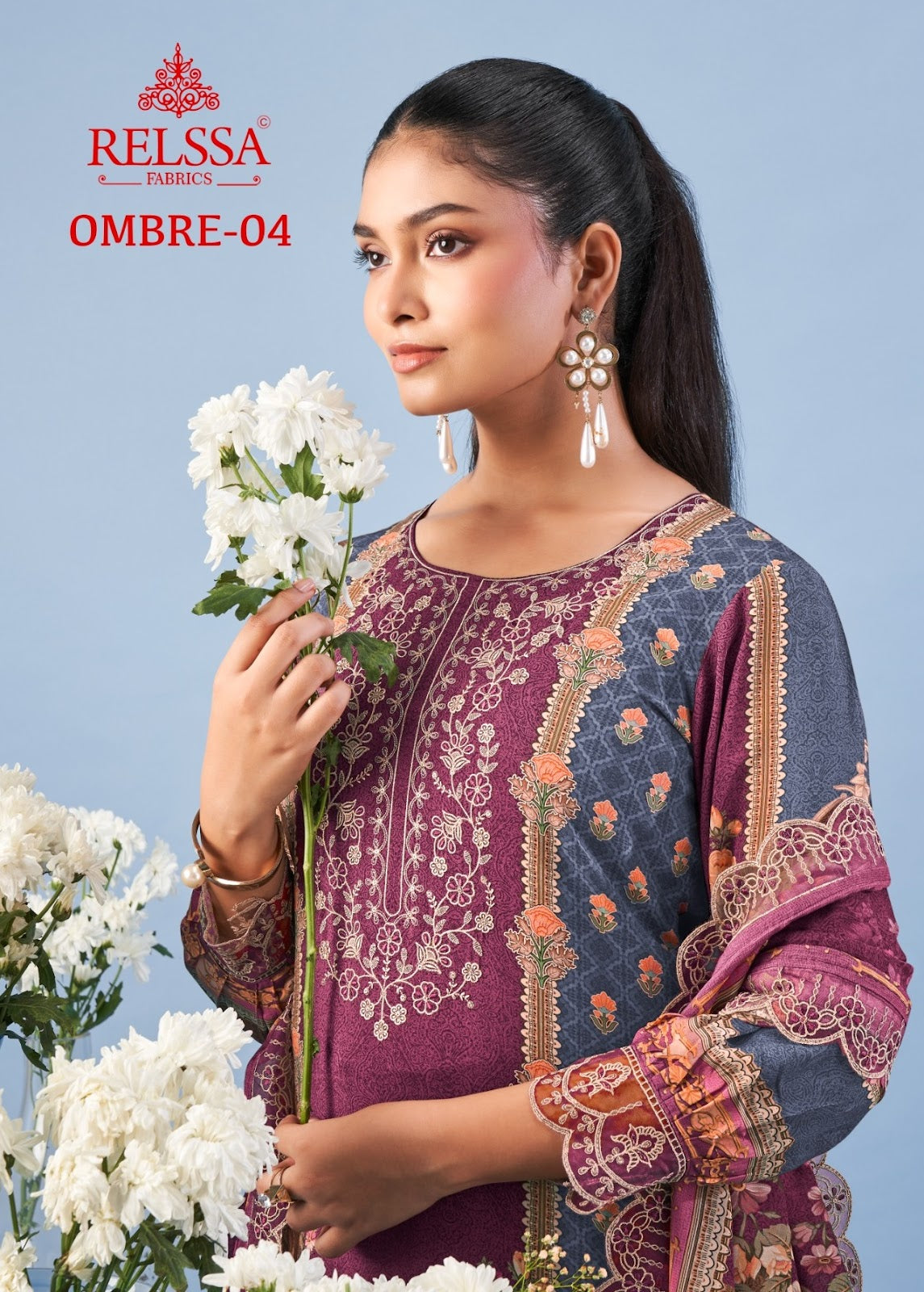Ombre Vol 4 Relssa Fabrics Cotton Pant Style Suits Exporter Gujarat