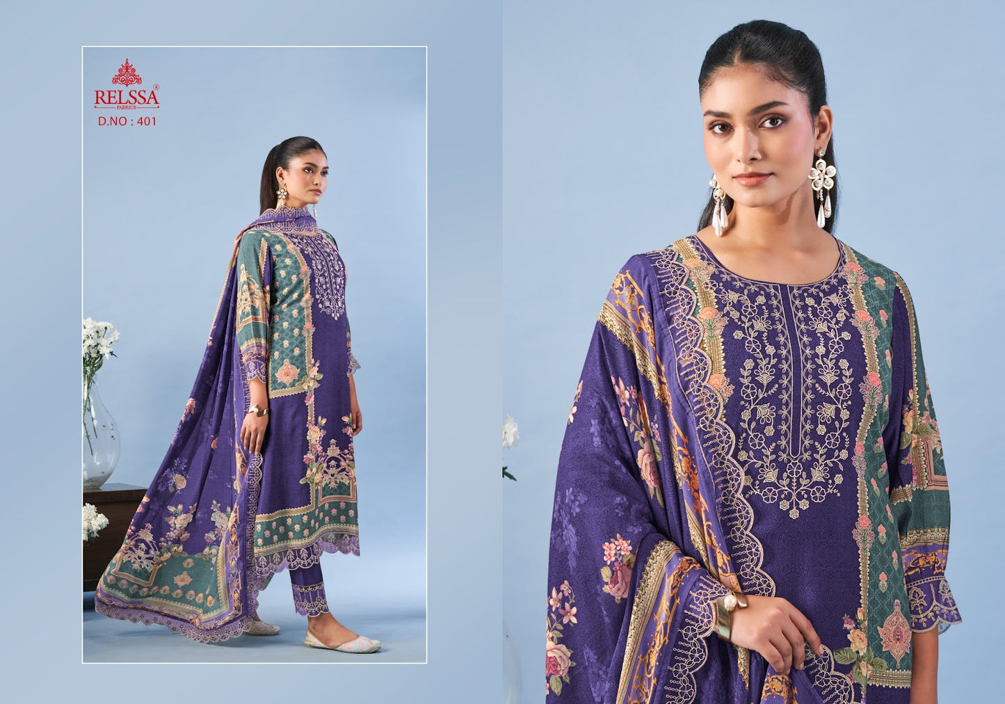 Ombre Vol 4 Relssa Fabrics Cotton Pant Style Suits Exporter Gujarat