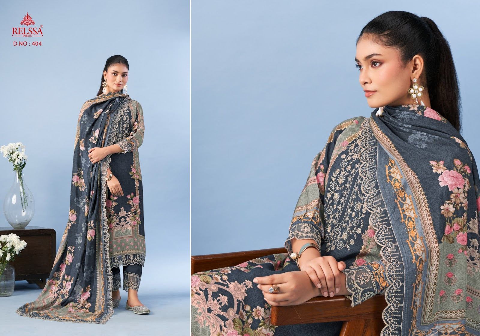 Ombre Vol 4 Relssa Fabrics Cotton Pant Style Suits Exporter Gujarat