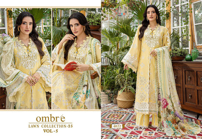 Ombre Vol 5 Lawn Collection 25 Shree Fabs Cotton Pakistani Salwar Suits Manufacturer
