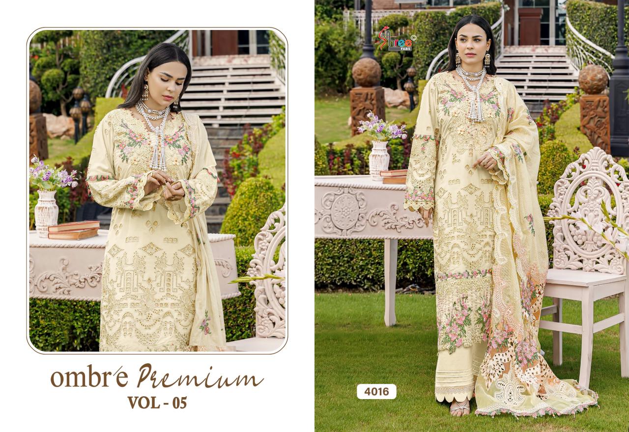 Ombre Vol 5 Premium Shree Fabs Cotton Pakistani Salwar Suits Wholesale Price