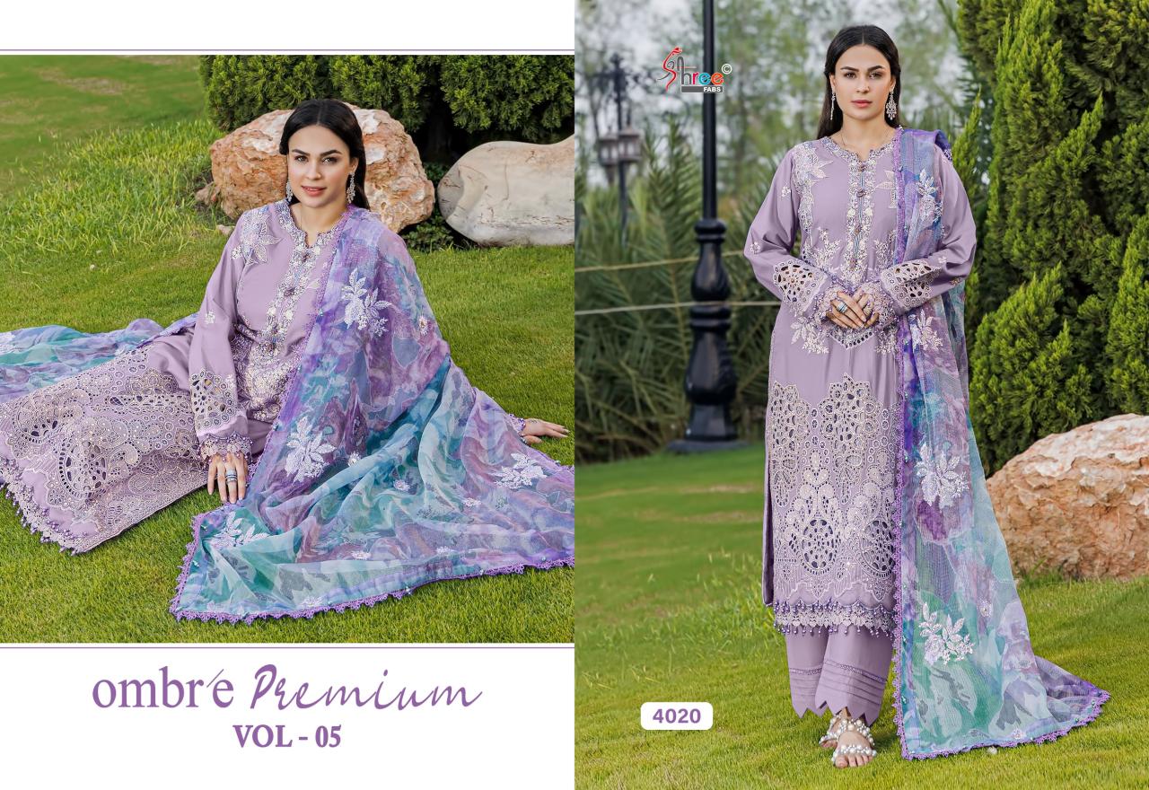 Ombre Vol 5 Premium Shree Fabs Cotton Pakistani Salwar Suits Wholesale Price