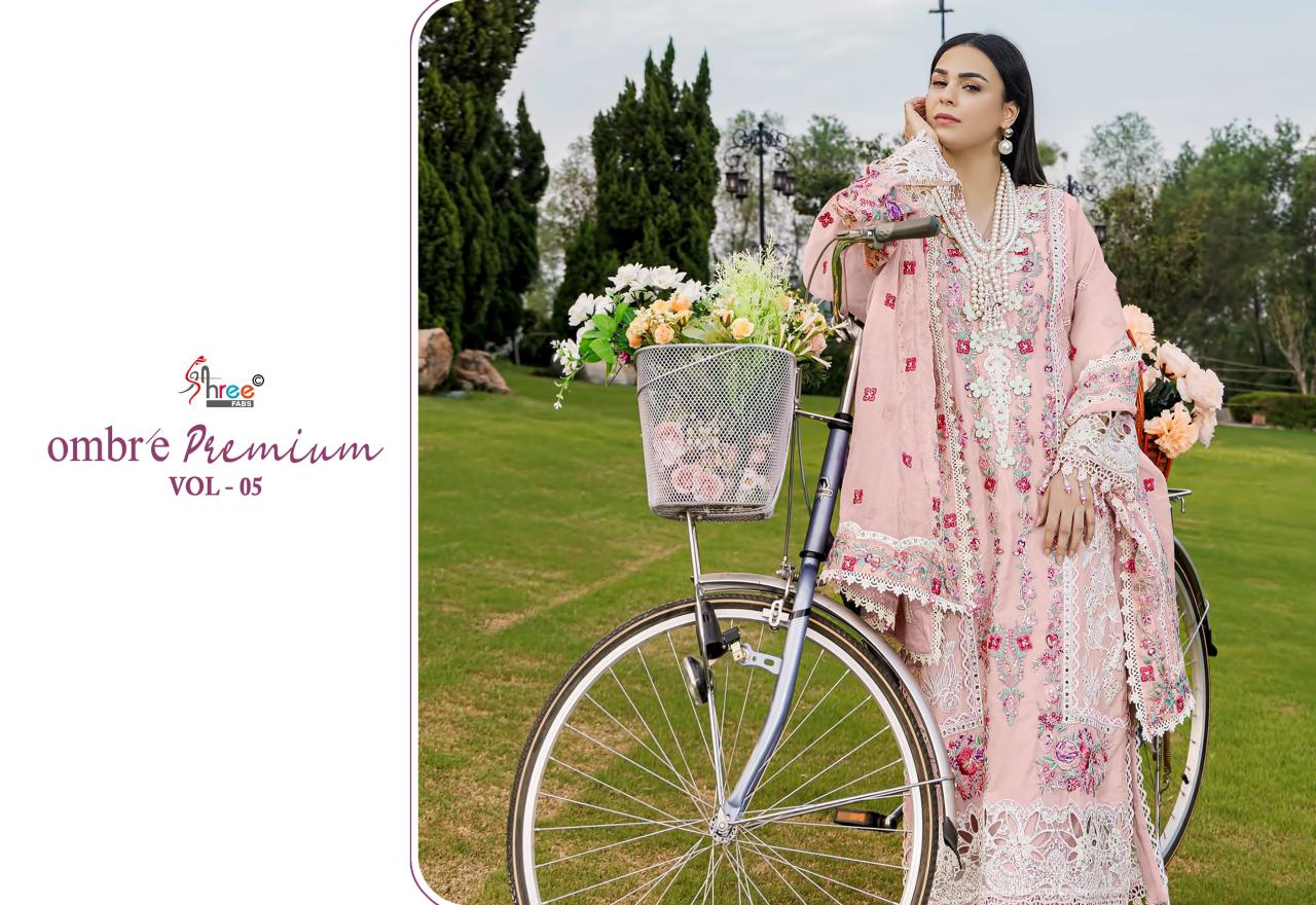 Ombre Vol 5 Premium Shree Fabs Cotton Pakistani Salwar Suits Wholesale Price