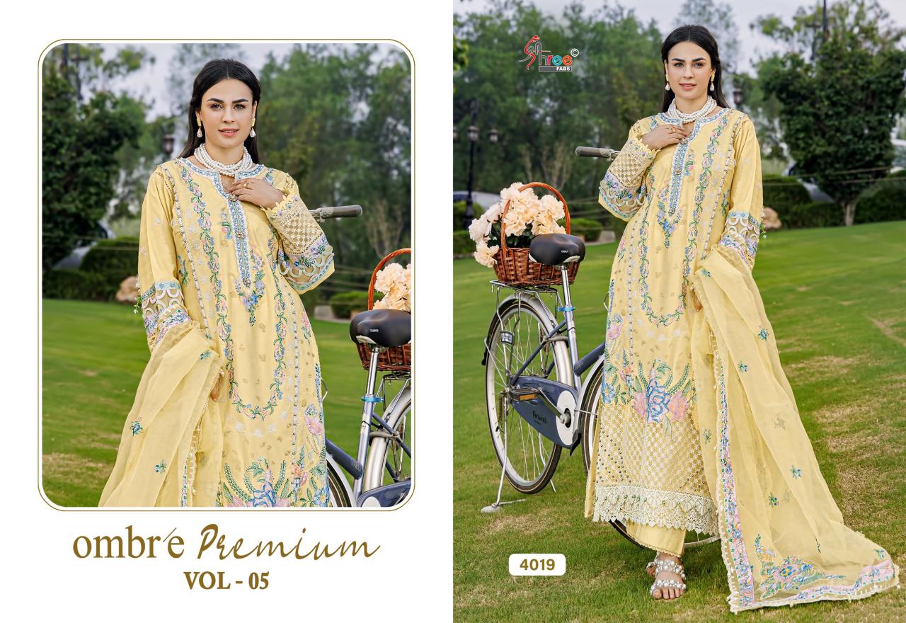 Ombre Vol 5 Premium Shree Fabs Cotton Pakistani Salwar Suits Wholesale Price