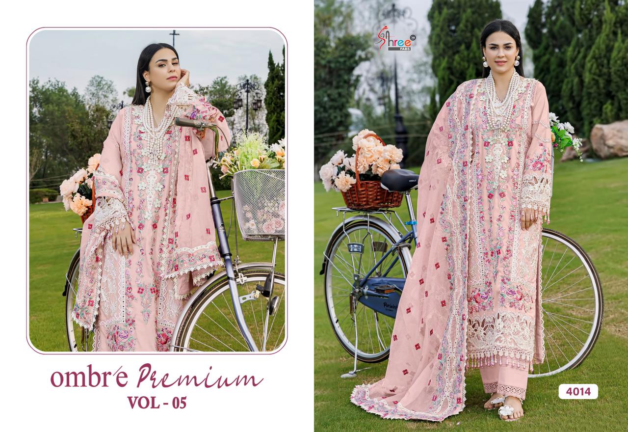 Ombre Vol 5 Premium Shree Fabs Cotton Pakistani Salwar Suits Wholesale Price