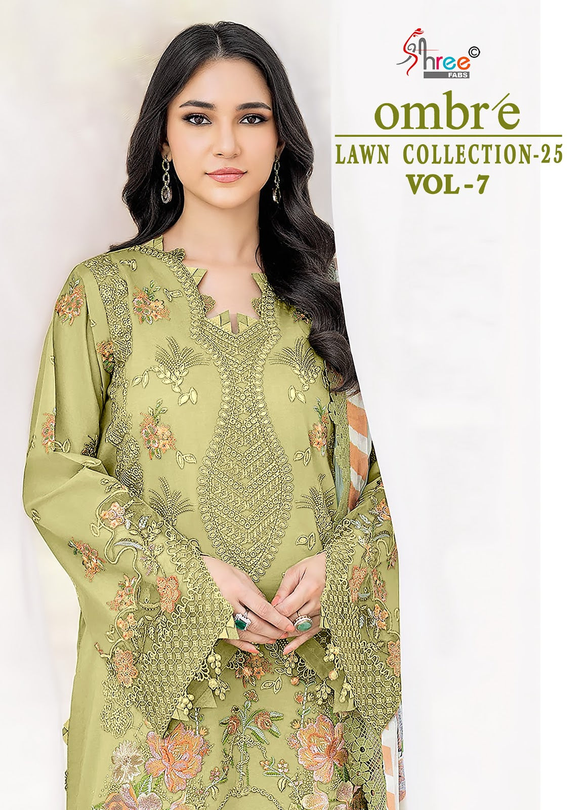 Ombre Vol 7 Lawn Collection 25 Shree Fabs Cotton Pakistani Salwar Suits Supplier India