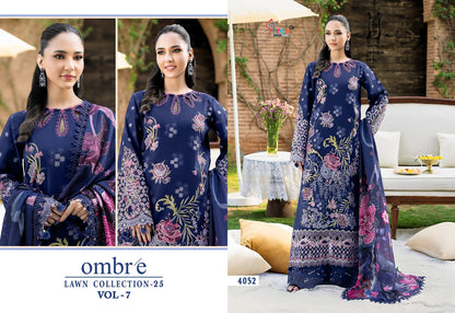 Ombre Vol 7 Lawn Collection 25 Shree Fabs Cotton Pakistani Salwar Suits Supplier India