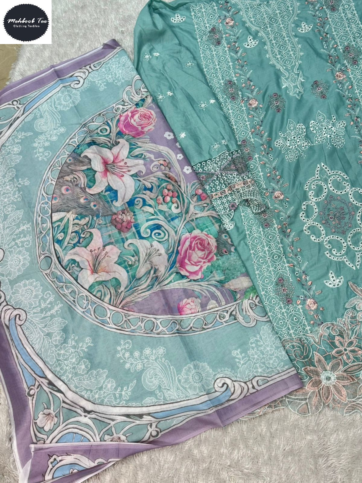 Ombre Vol 7 Mehboob Tex Lawn Cotton Karachi Salwar Suits Exporter Gujarat