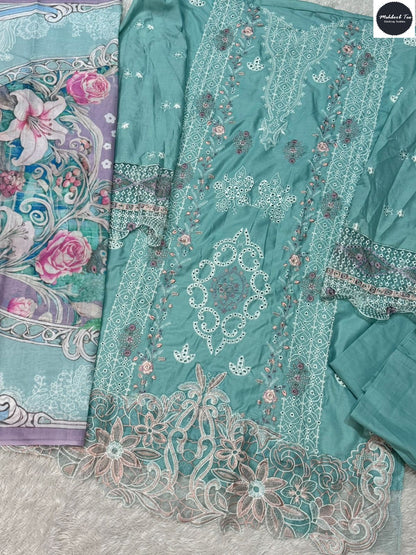 Ombre Vol 7 Mehboob Tex Lawn Cotton Karachi Salwar Suits Exporter Gujarat