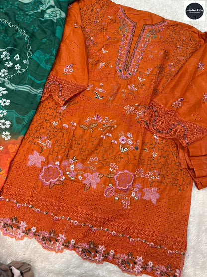 Ombre Vol 7 Mehboob Tex Lawn Cotton Karachi Salwar Suits Exporter Gujarat