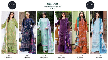 Ombre Vol 7 Mehboob Tex Lawn Cotton Karachi Salwar Suits Exporter Gujarat