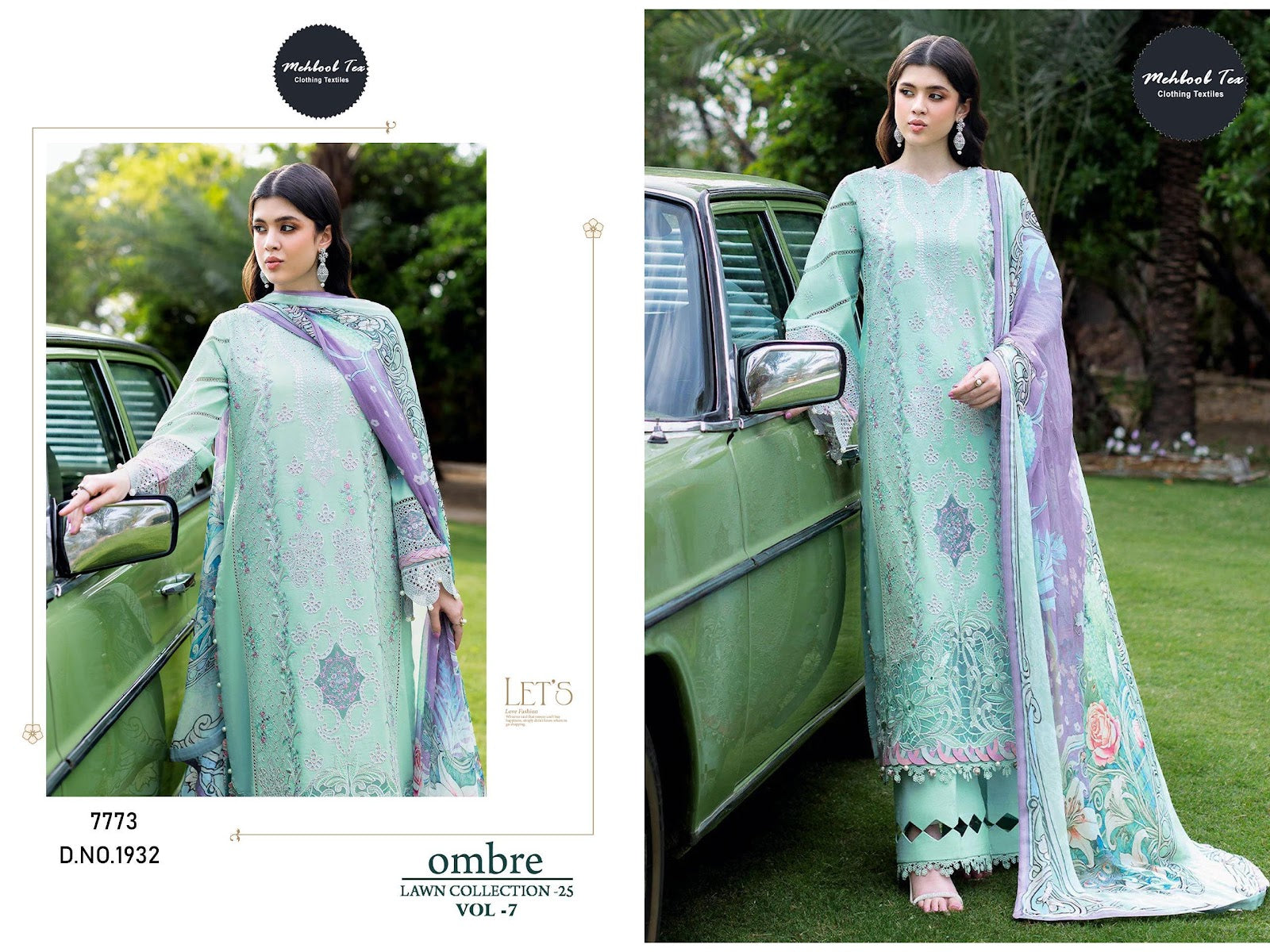 Ombre Vol 7 Mehboob Tex Lawn Cotton Karachi Salwar Suits Exporter Gujarat