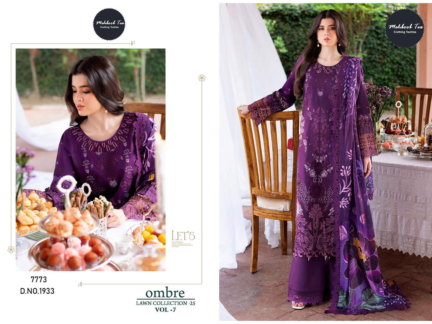 Ombre Vol 7 Mehboob Tex Lawn Cotton Karachi Salwar Suits Exporter Gujarat