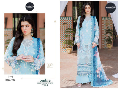 Ombre Vol 7 Mehboob Tex Lawn Cotton Karachi Salwar Suits Exporter Gujarat