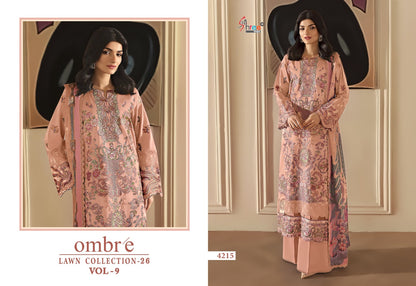 Ombre Vol 9 Lawn Collection 26 Shree Fabs Cotton Pakistani Salwar Suits Wholesale Price