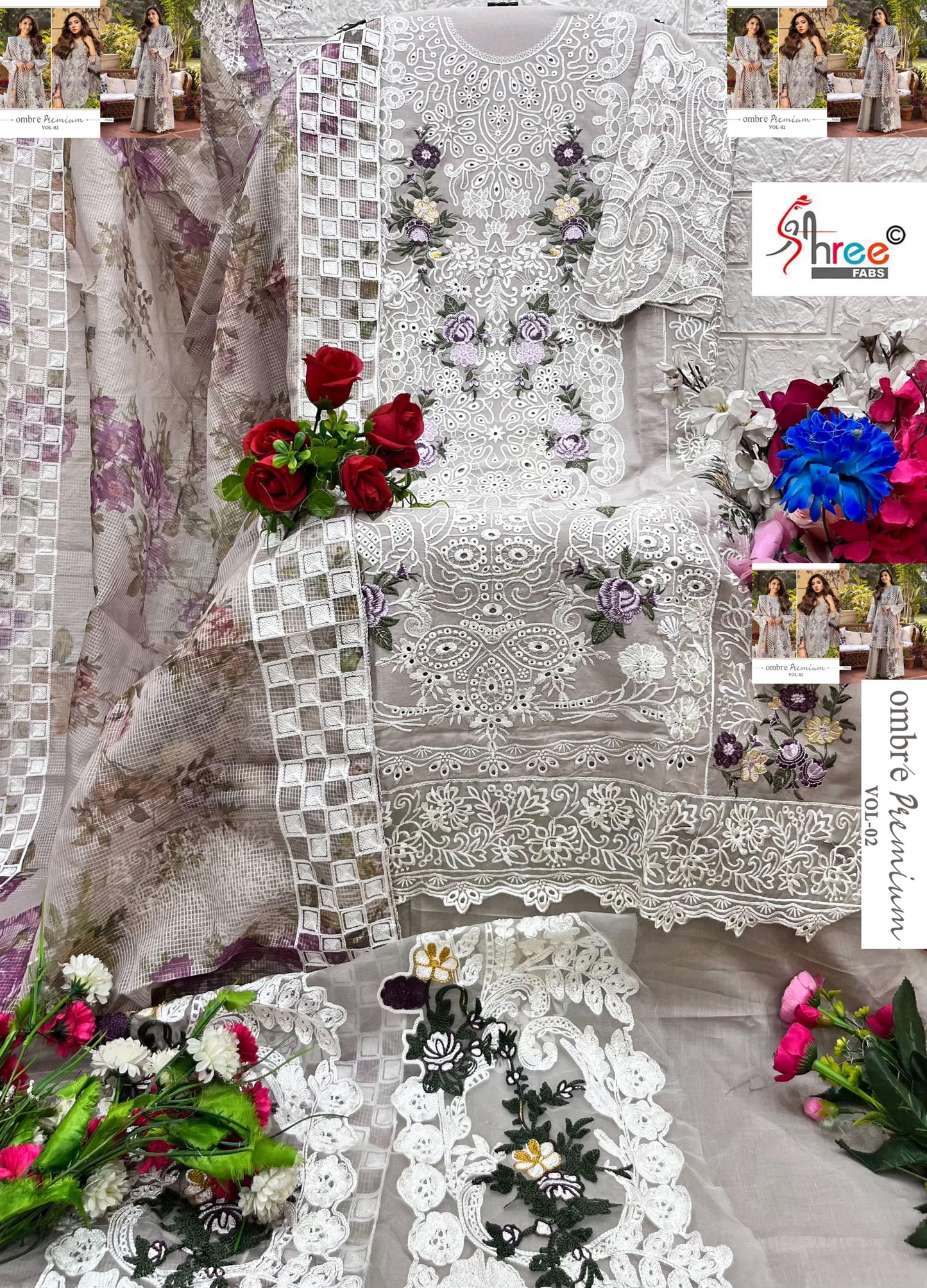 Ombre Premium Vol 2 Shree Fabs Cotton Pakistani Salwar Suits Wholesaler India