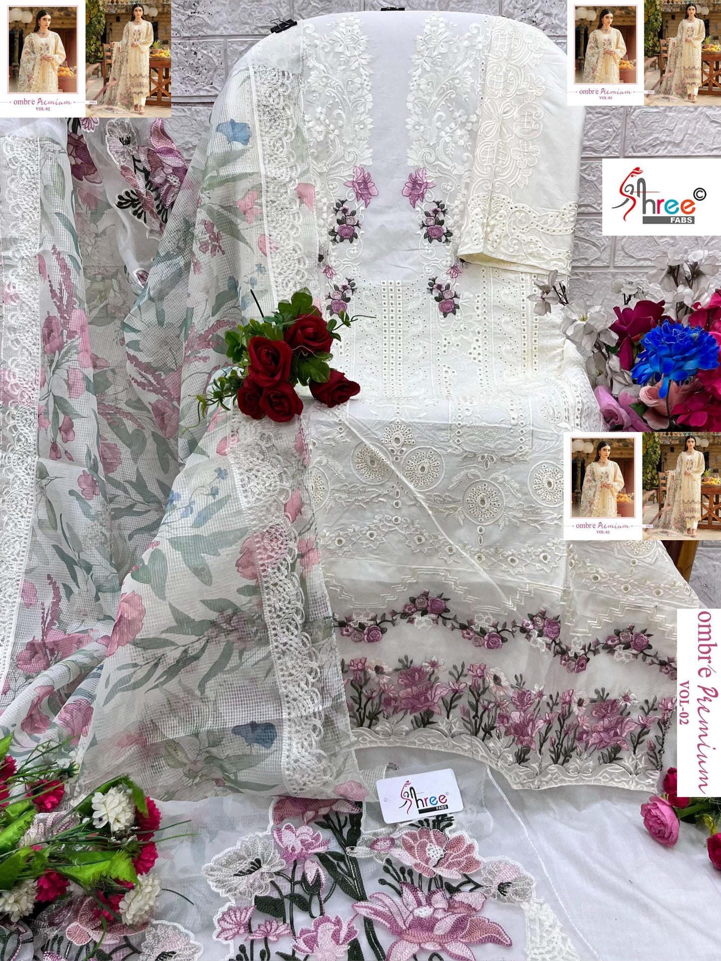 Ombre Premium Vol 2 Shree Fabs Cotton Pakistani Salwar Suits Wholesaler India