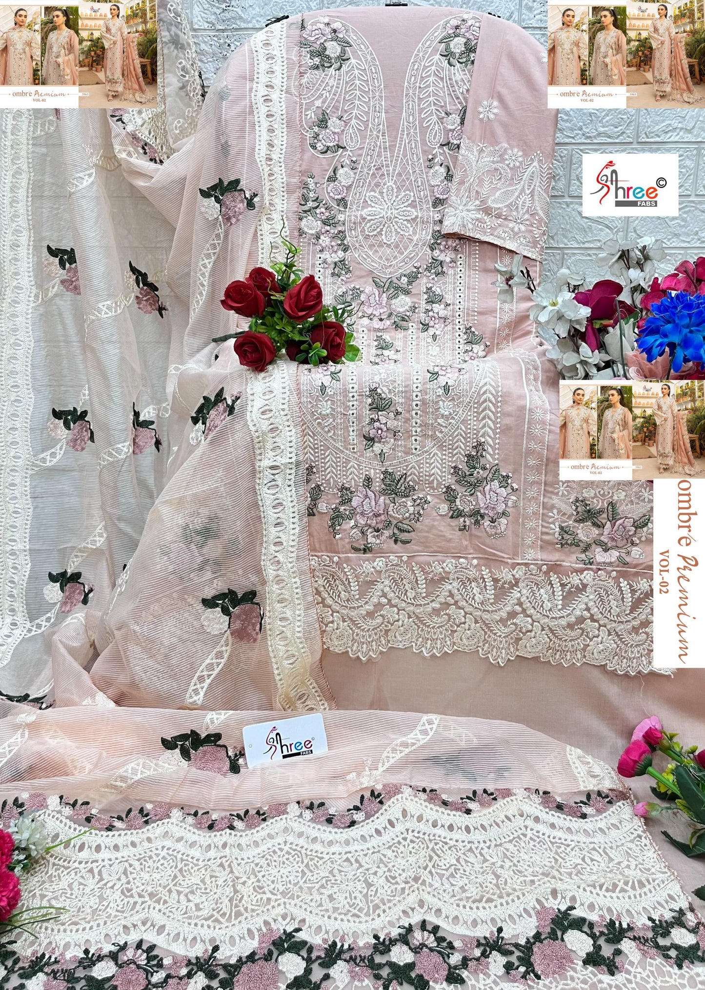 Ombre Premium Vol 2 Shree Fabs Cotton Pakistani Salwar Suits Wholesaler India