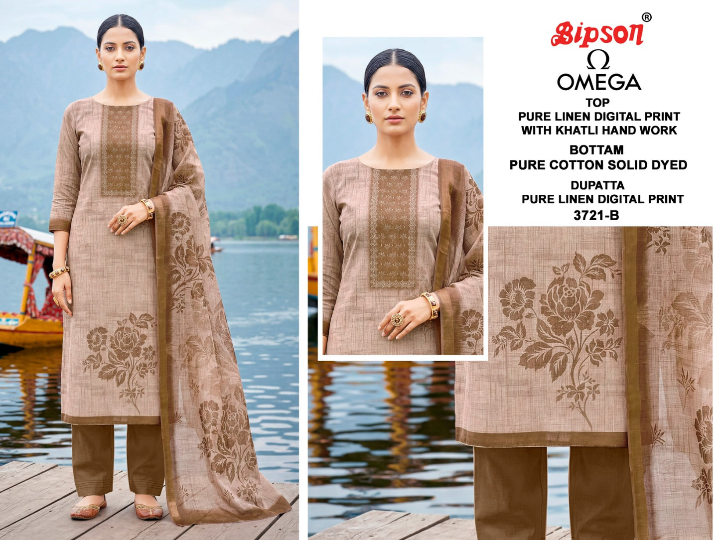 Omega 3721 Bipson Prints Lilen Pant Style Suits Wholesaler India
