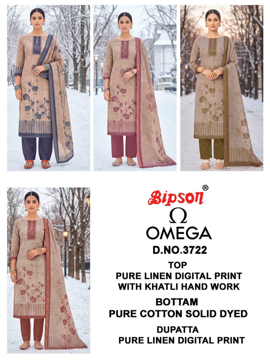 Omega 3722 Bipson Prints Lilen Pant Style Suits Exporter India