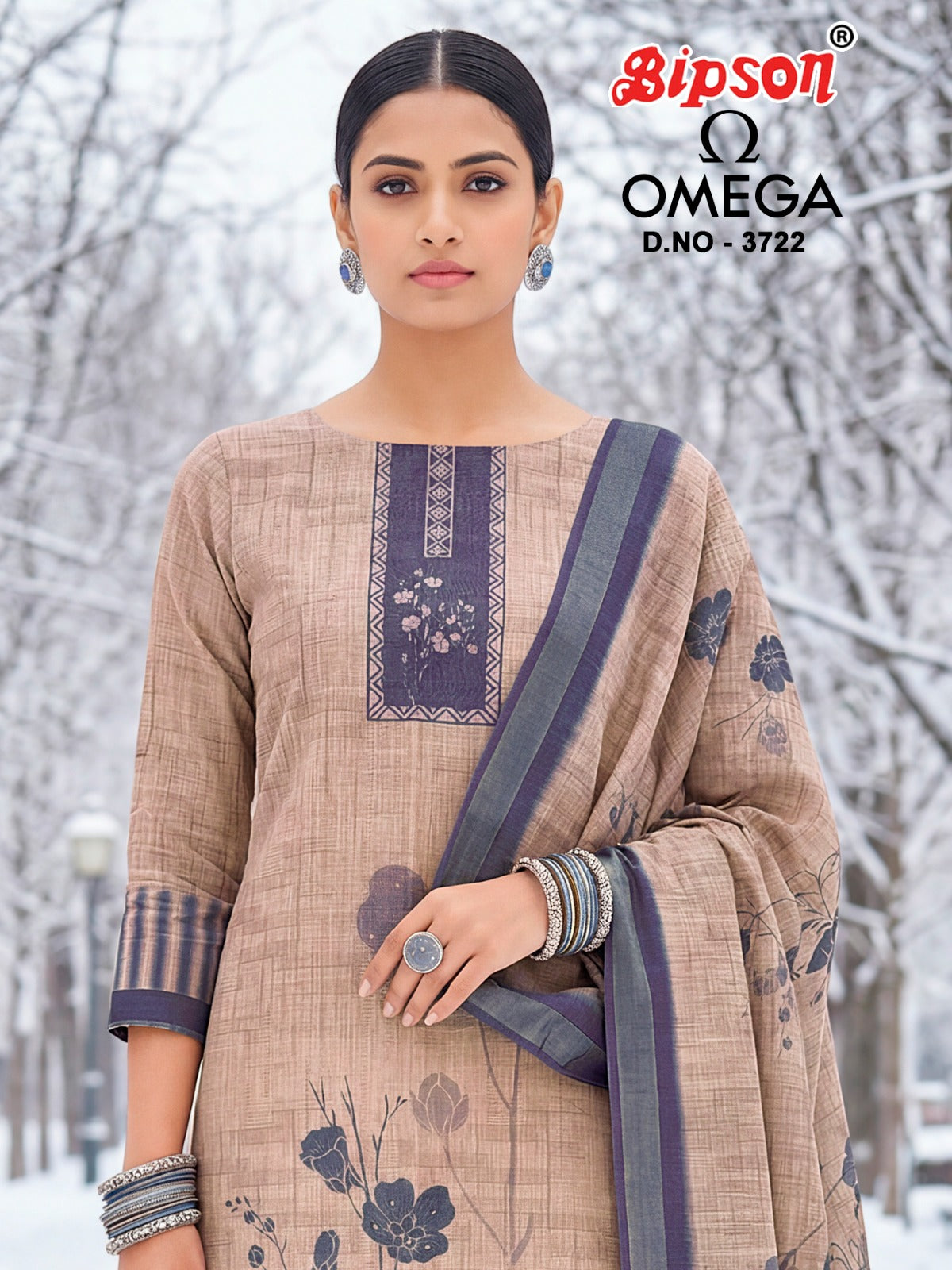 Omega 3722 Bipson Prints Lilen Pant Style Suits Exporter India
