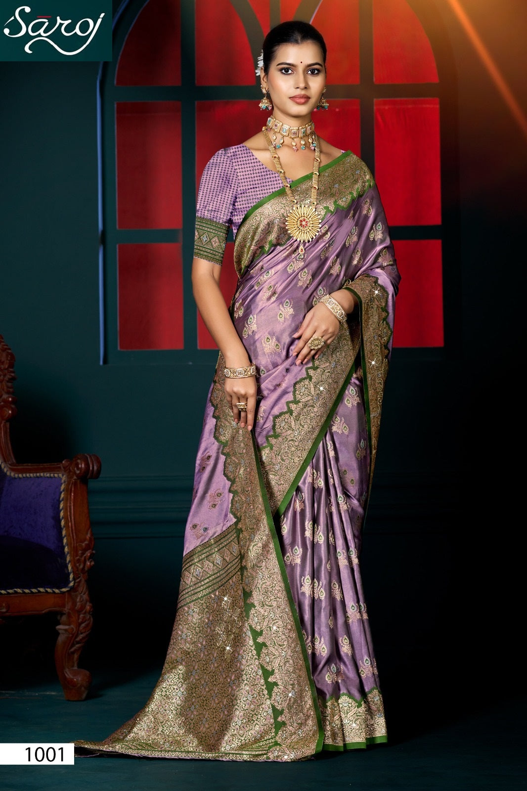 Omega Satin Saroski Vol 1 Saroj Satin Sarees Manufacturer Ahmedabad