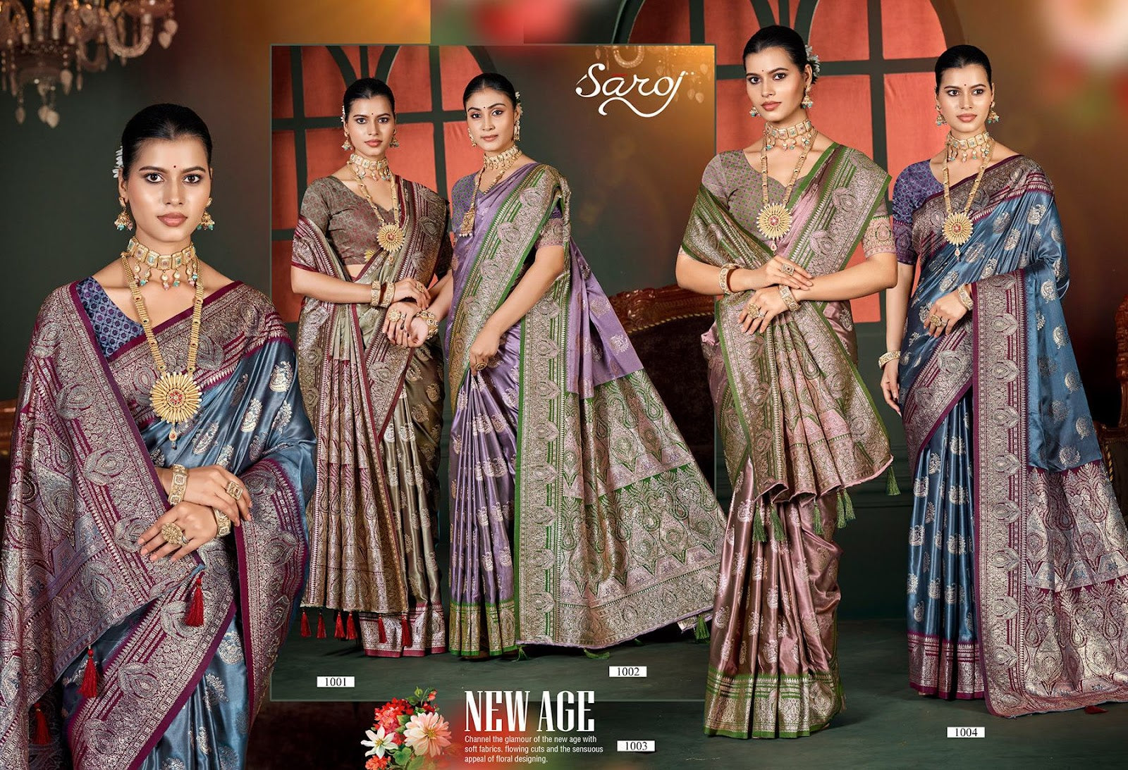 Omega Satin Saroski Vol 2 Saroj Sarees Supplier Ahmedabad