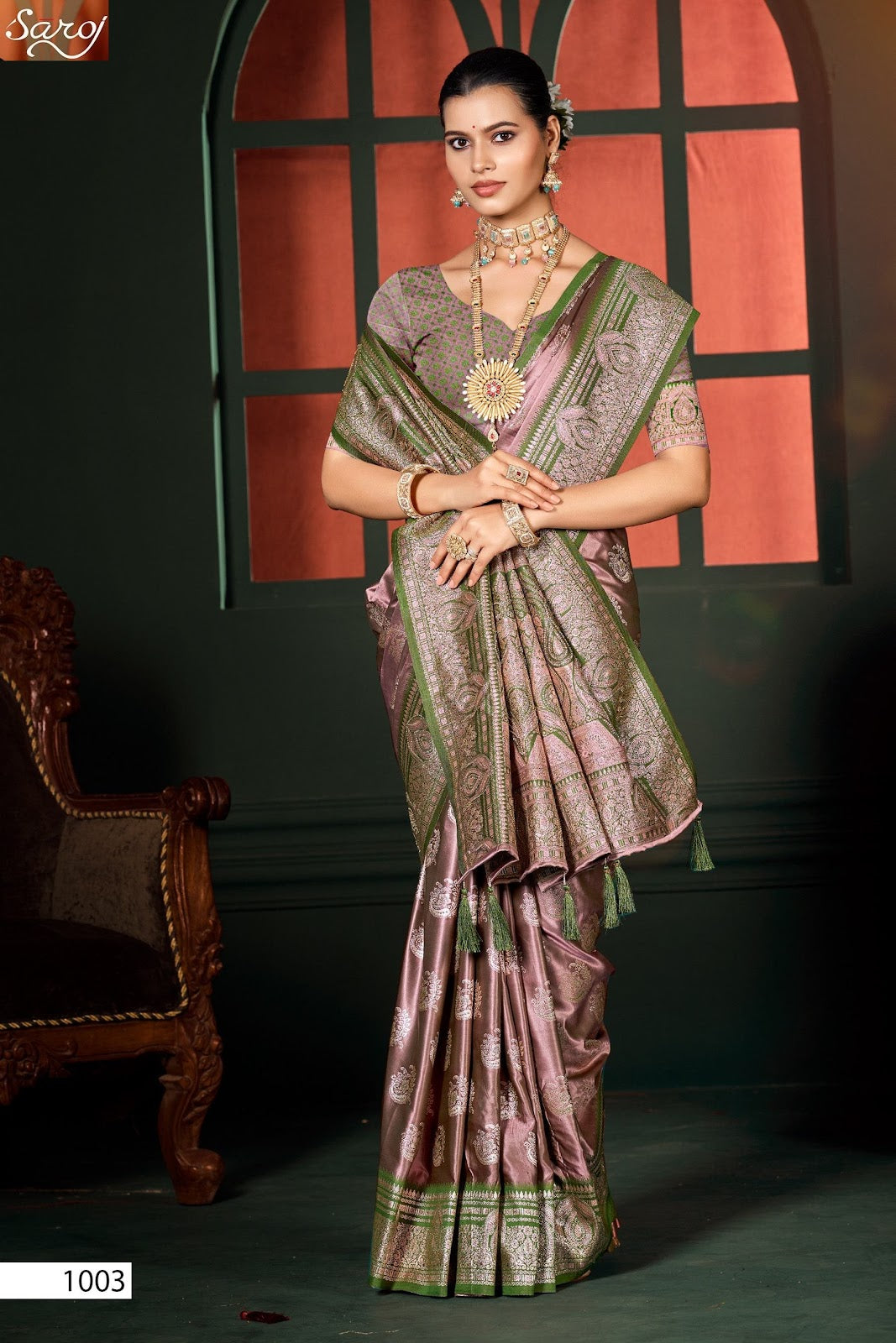 Omega Satin Saroski Vol 2 Saroj Sarees Supplier Ahmedabad