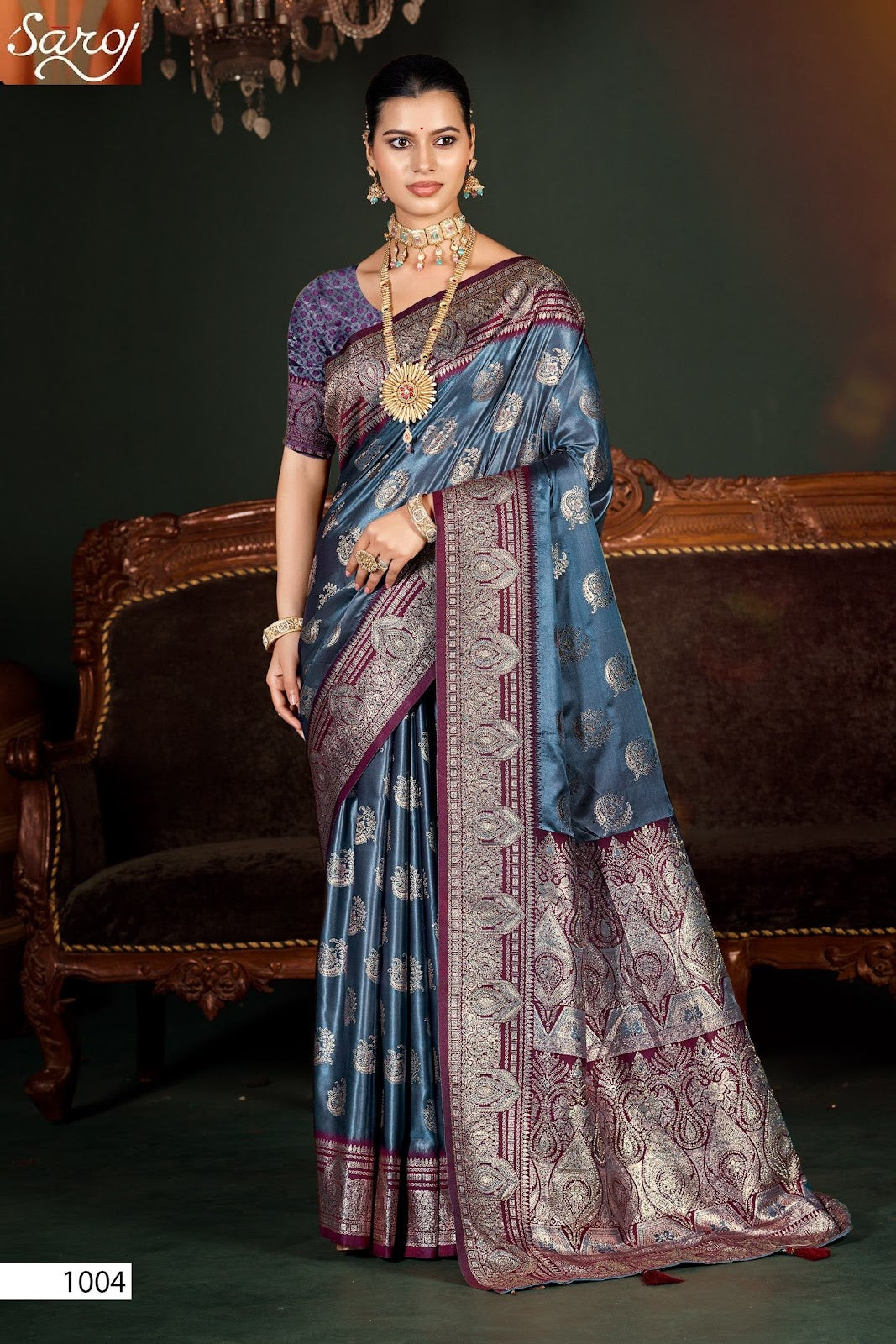 Omega Satin Saroski Vol 2 Saroj Sarees Supplier Ahmedabad