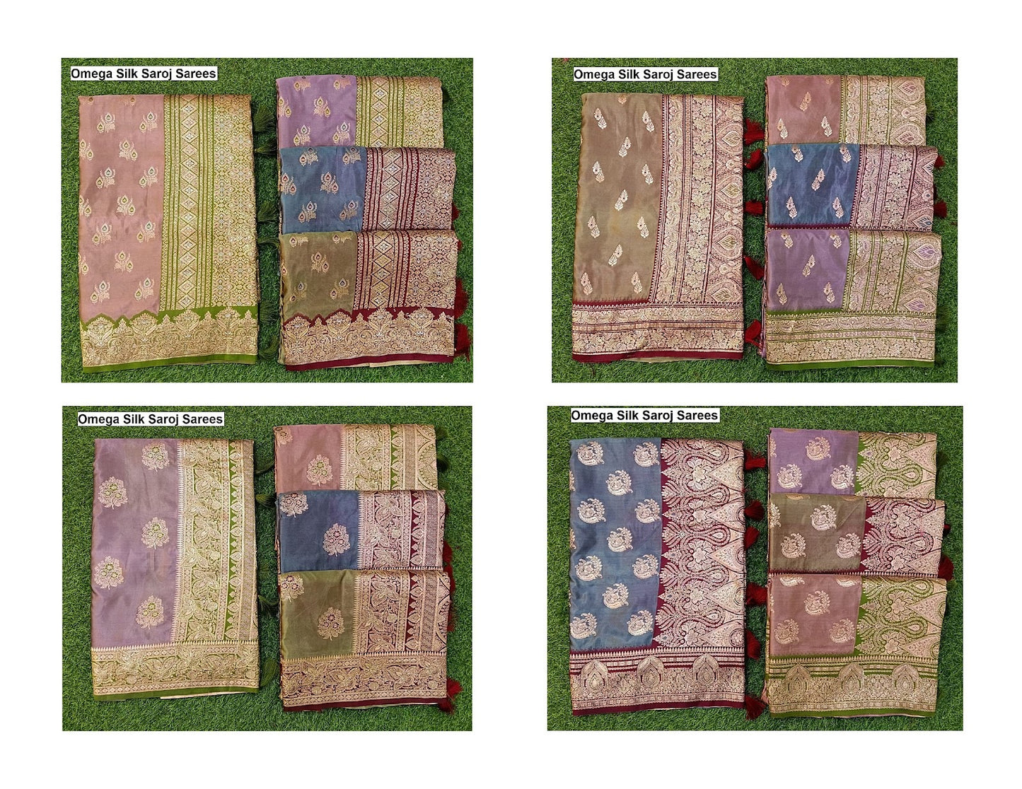 Omega Silk Saroj Satin Sarees Wholesale Rate