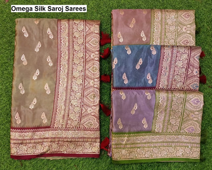Omega Silk Saroj Satin Sarees Wholesale Rate