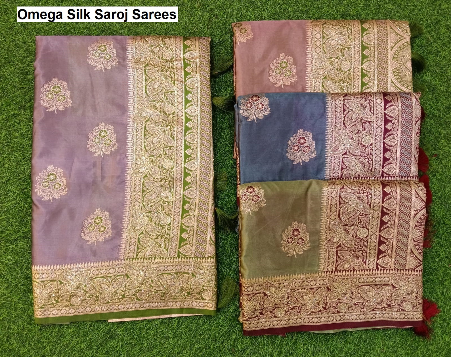 Omega Silk Saroj Satin Sarees Wholesale Rate