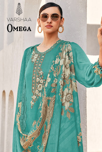 Omega Varshaa Mul Chanderi Pant Style Suits Wholesale Price
