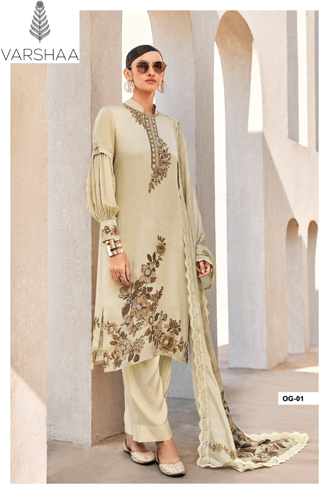 Omega Varshaa Mul Chanderi Pant Style Suits Wholesale Price