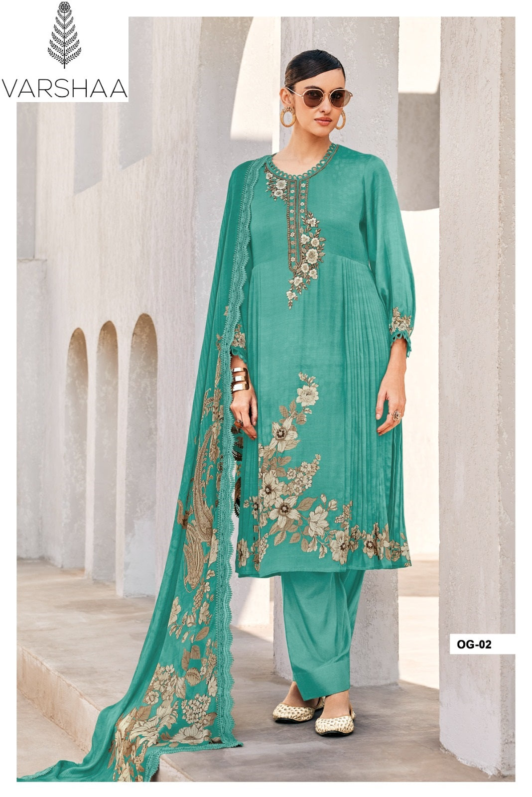 Omega Varshaa Mul Chanderi Pant Style Suits Wholesale Price