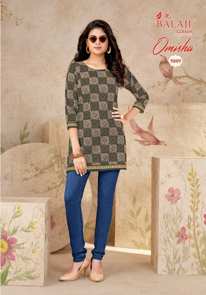 Omisha Vol 5 Balaji Cotton Short Kurtis Wholesaler
