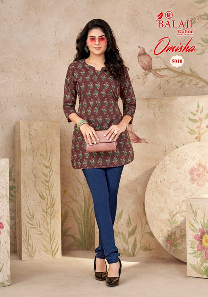Omisha Vol 5 Balaji Cotton Short Kurtis Wholesaler