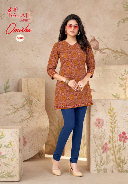 Omisha Vol 5 Balaji Cotton Short Kurtis Wholesaler