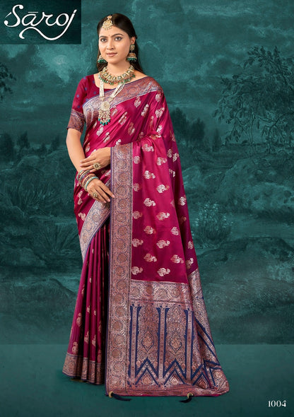 Omkara Satin Saroski Vol 1 Saroj Silk Sarees Exporter Ahmedabad