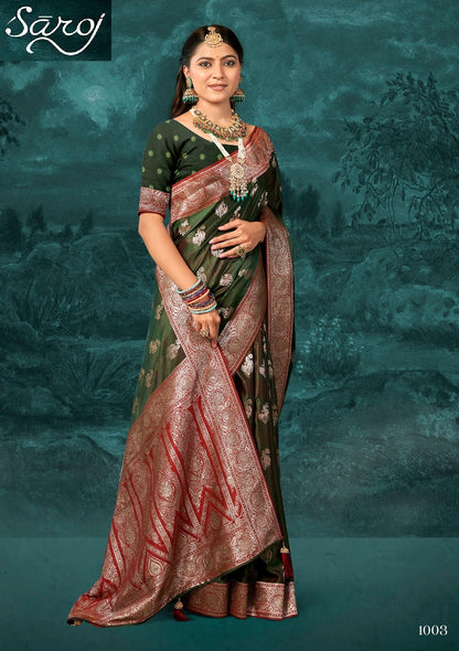 Omkara Satin Saroski Vol 1 Saroj Silk Sarees Exporter Ahmedabad