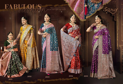 Omkara Satin Saroski Vol 2 Saroj Silk Sarees Supplier Ahmedabad