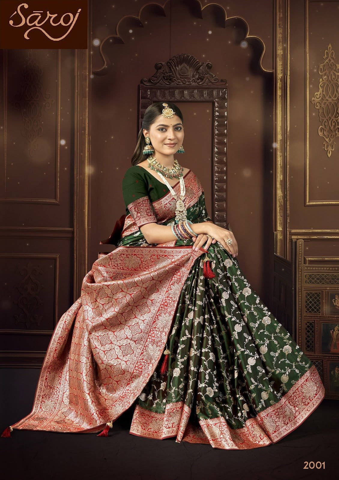 Omkara Satin Saroski Vol 2 Saroj Silk Sarees Supplier Ahmedabad