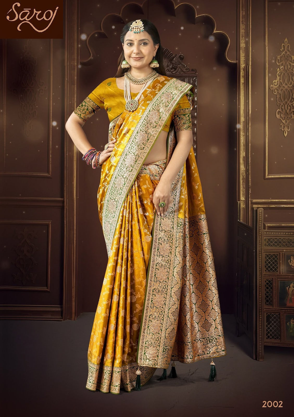 Omkara Satin Saroski Vol 2 Saroj Silk Sarees Supplier Ahmedabad
