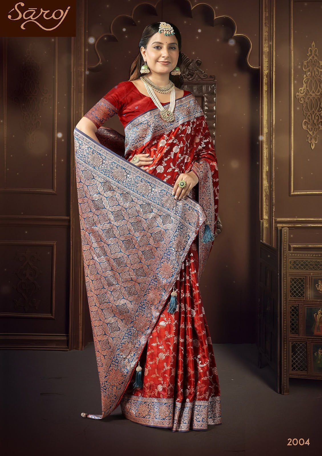 Omkara Satin Saroski Vol 2 Saroj Silk Sarees Supplier Ahmedabad