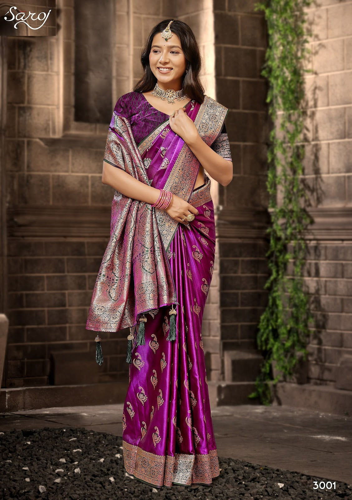 Omkara Satin Saroski Vol 3 Saroj Silk Sarees Manufacturer Ahmedabad