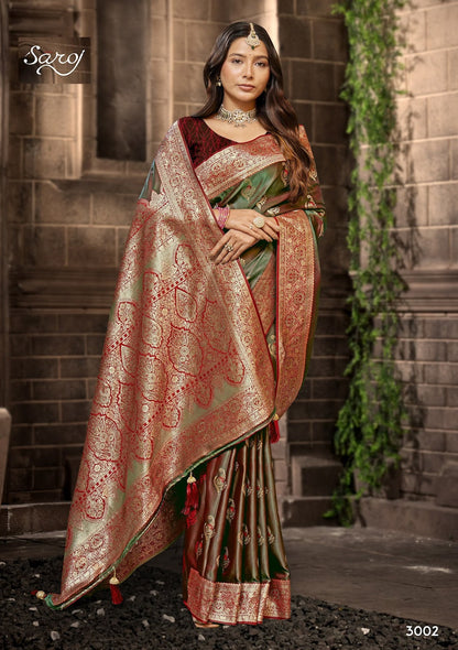 Omkara Satin Saroski Vol 3 Saroj Silk Sarees Manufacturer Ahmedabad