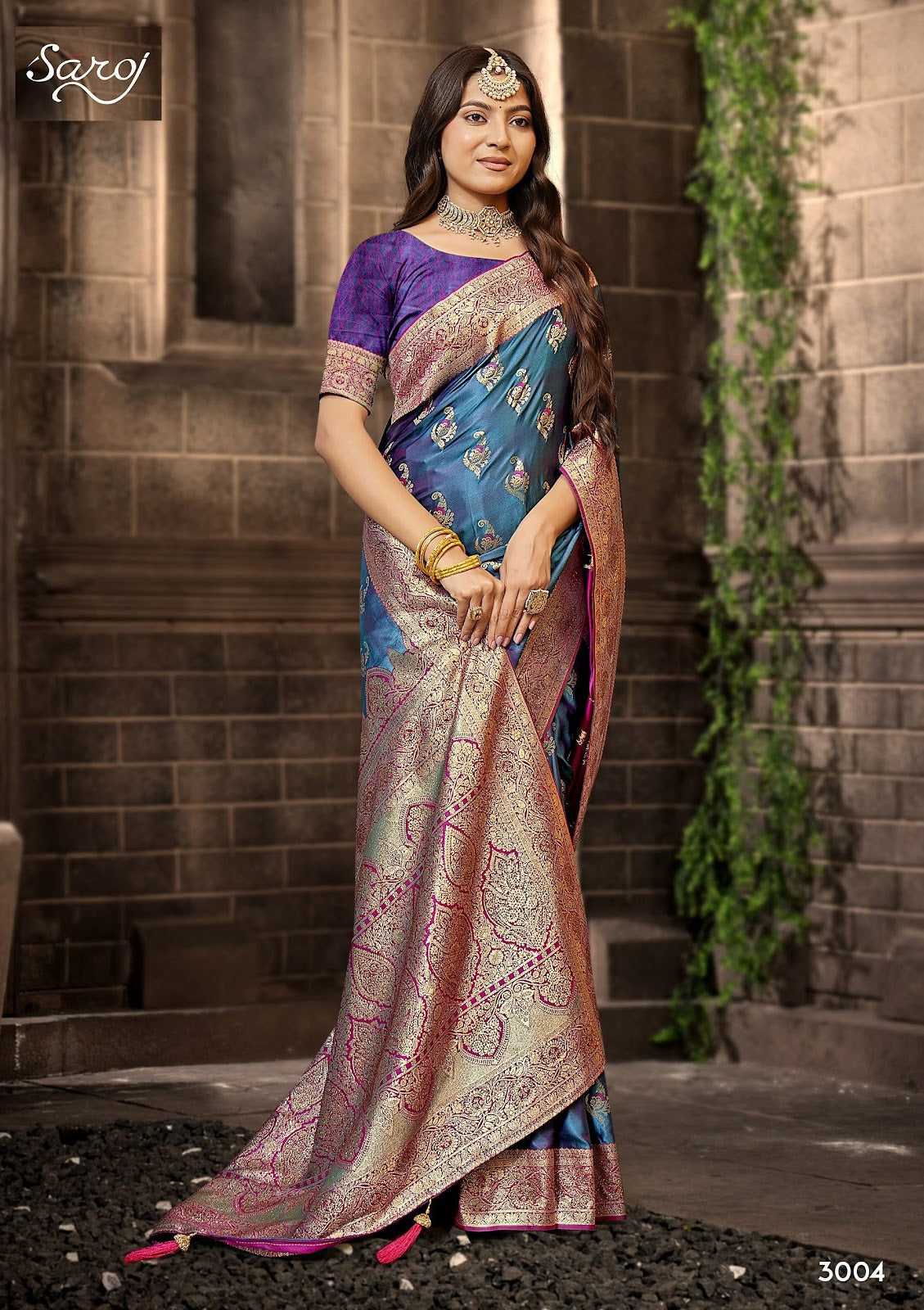 Omkara Satin Saroski Vol 3 Saroj Silk Sarees Manufacturer Ahmedabad