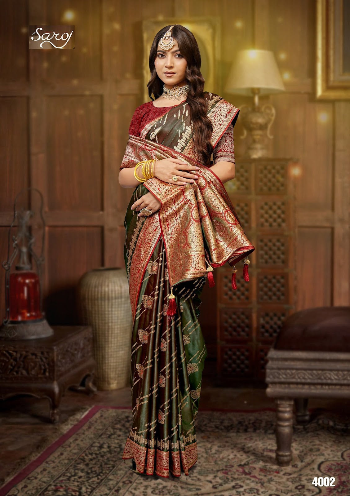 Omkara Satin Saroski Vol 4 Saroj Silk Sarees Wholesale Rate