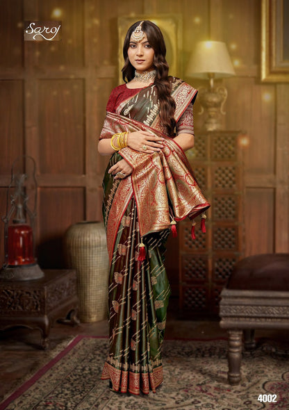 Omkara Satin Saroski Vol 4 Saroj Silk Sarees Wholesale Rate