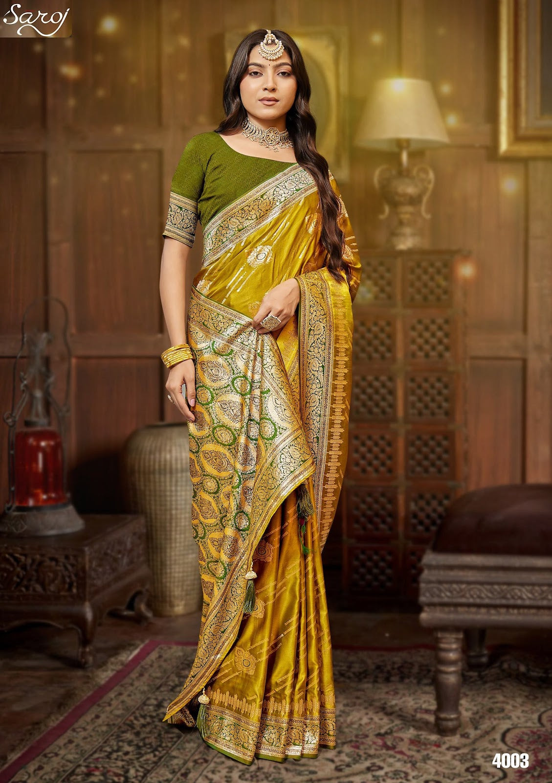 Omkara Satin Saroski Vol 4 Saroj Silk Sarees Wholesale Rate